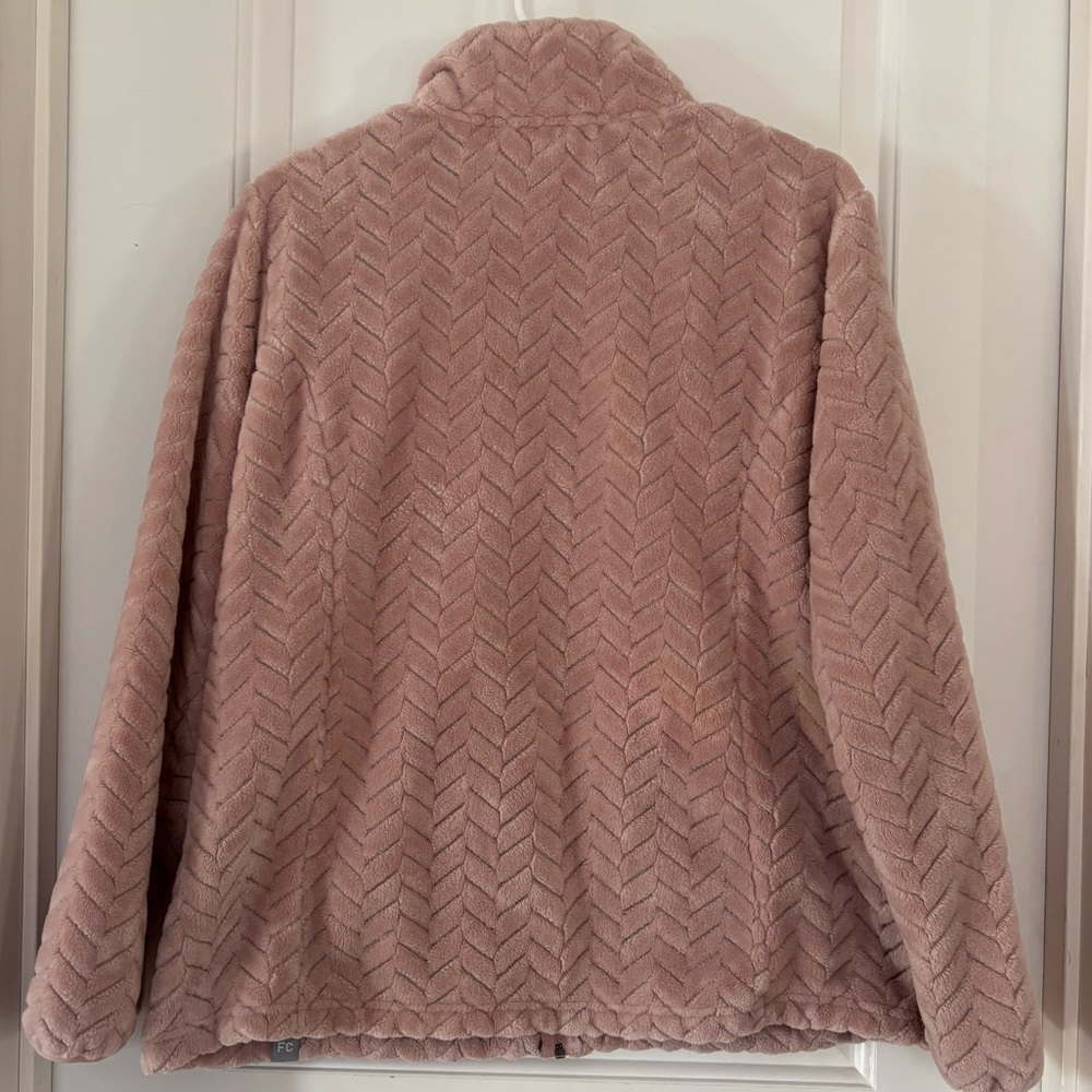 Free Country faux fur full zip jacket pink XL super soft and cozy - Picture 2 of 13